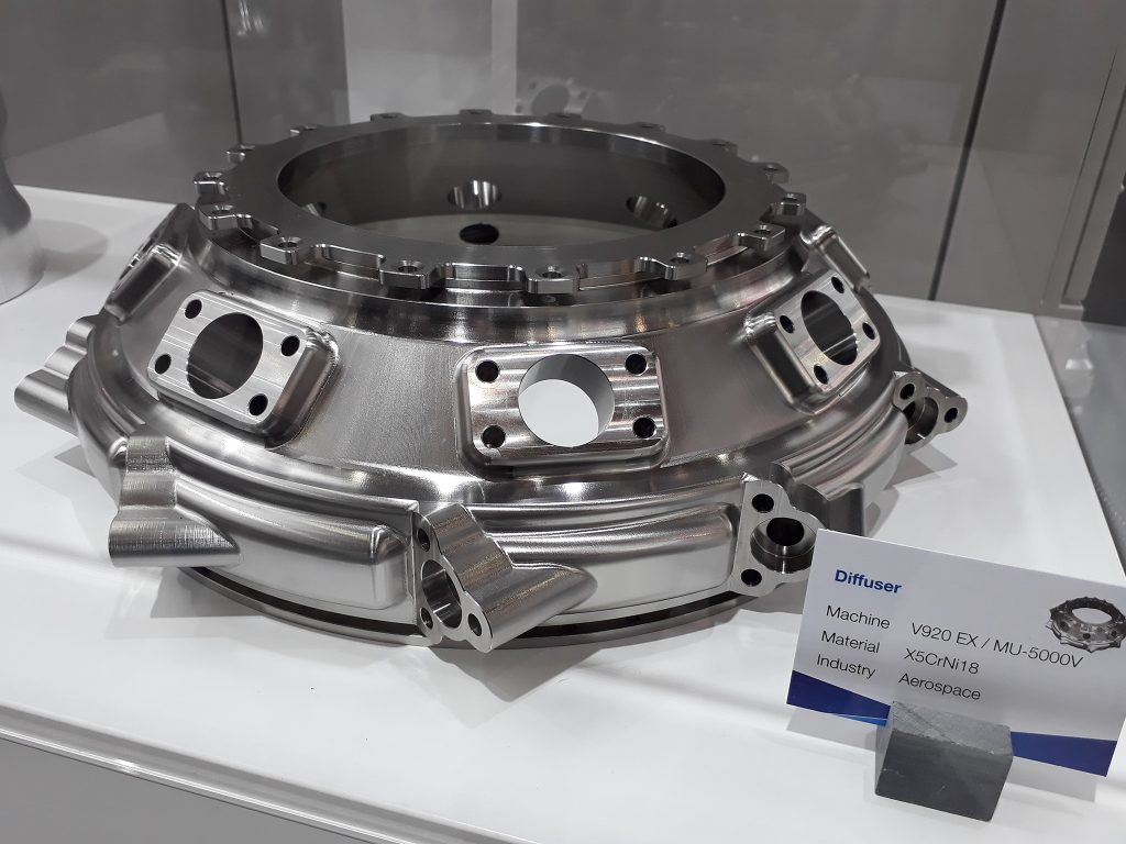 Piesă demo prelucrare pe strunguri CNC verticale Okuma - V920EX / MU-5000V Piesă prelucrată pe strunguri verticale V920 EX/MU-5000V