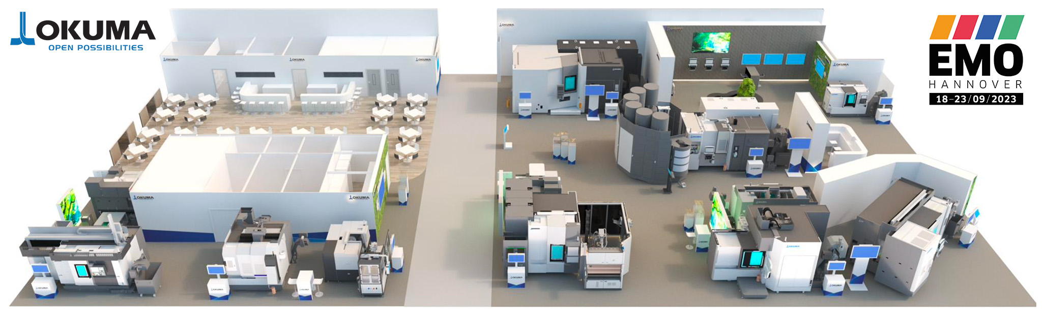 Okuma la EMO Hannover 2023: stand de 1.042m2
