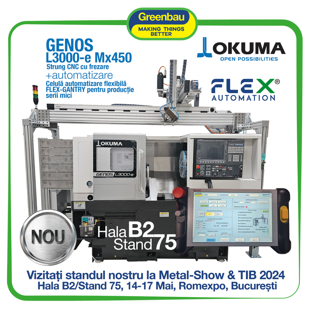 Integrarea soluțiilor de automatizare pe mașini CNC, Flex-Gantry - MetalShow & TIB 2024