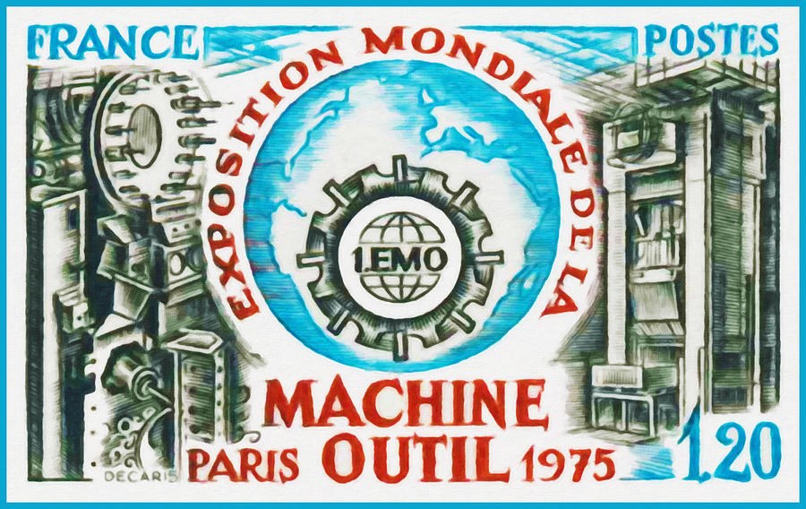 Serviciul poștal francez a emis o ștampilă specială pentru a marca primul EMO la Paris în 1975. Acest lucru a subliniat, de asemenea, importanța expoziției mondiale, care mai târziu avea să devină cel mai important târg internațional. Numele spunea totul, pentru că, pentru prima dată, expuneu și companii de pe continente dincolo de Europa.